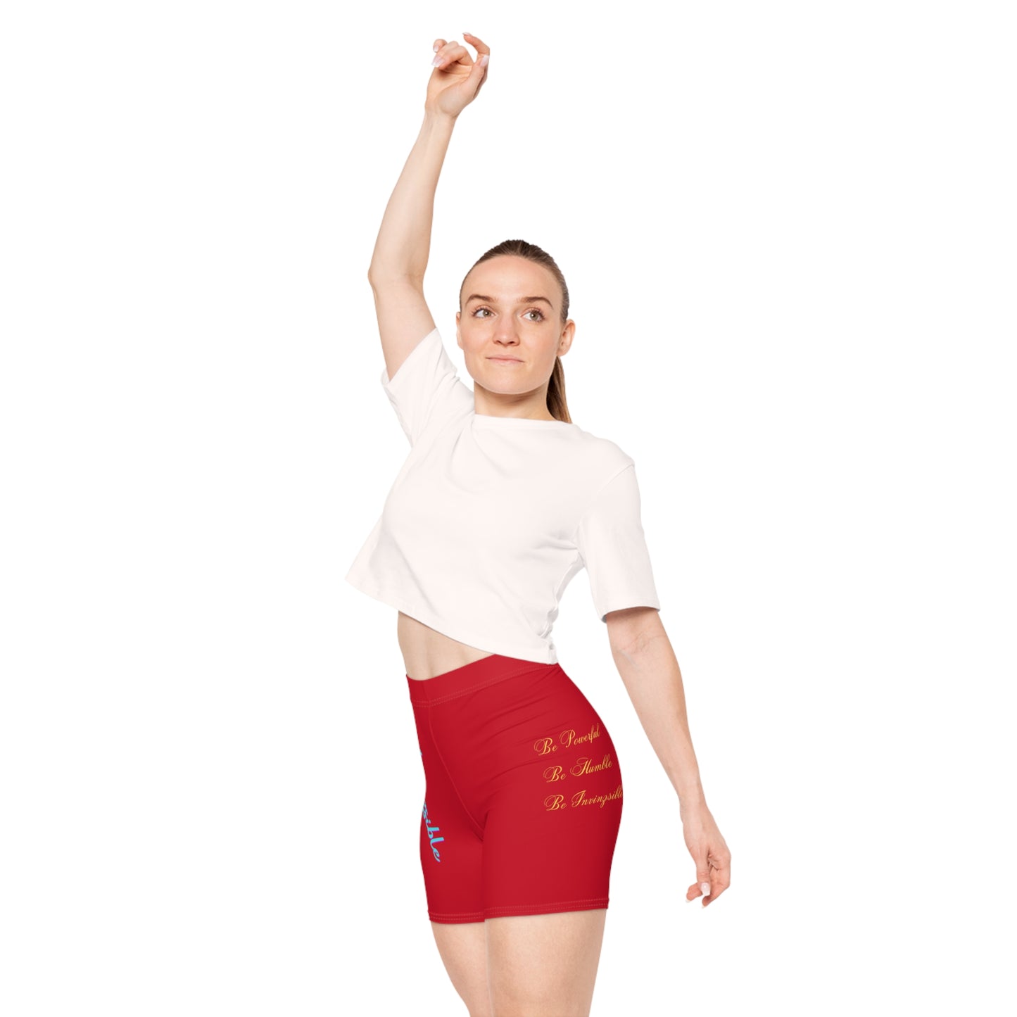 NEW ARRIVAL I N V I N Z S I B L E Women's Biker Shorts (Red) - I N V I N Z S I B L E