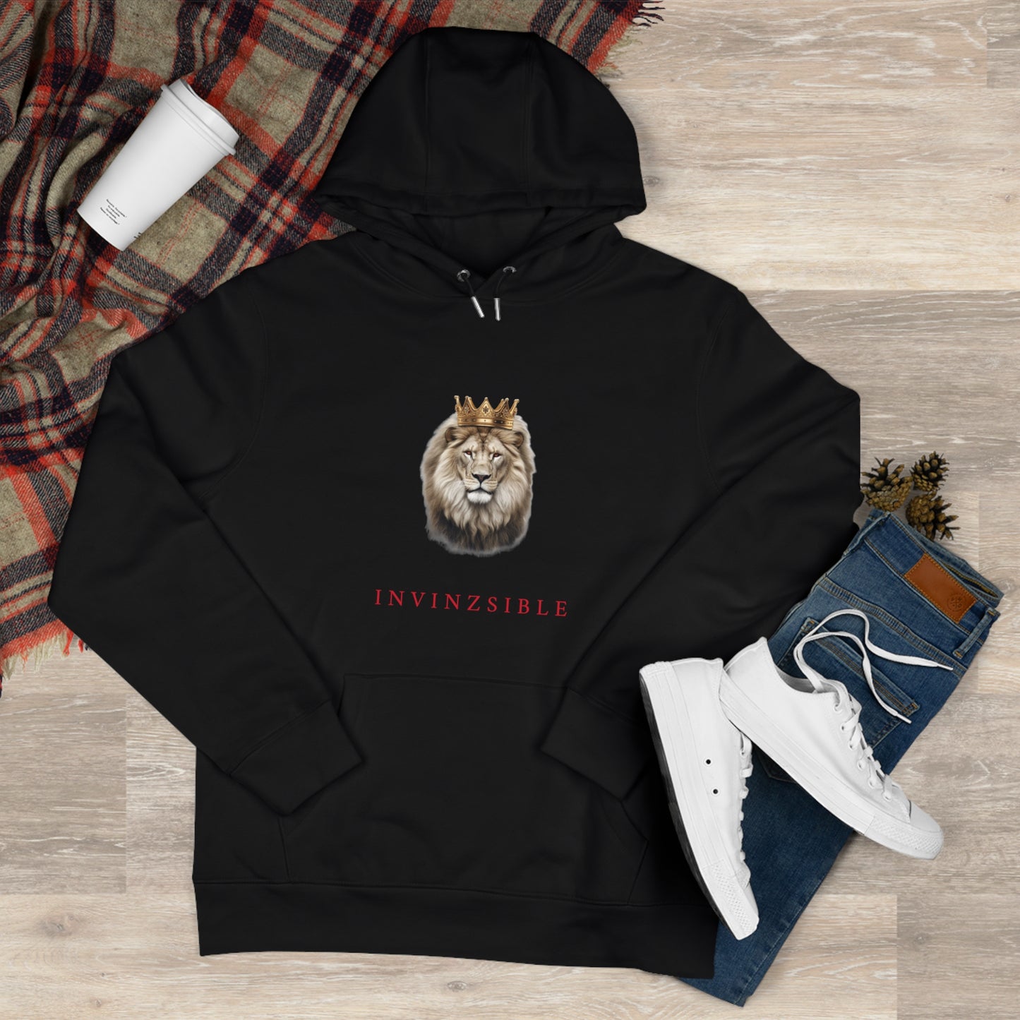 NEW LION COLLECTION Men's King Hooded Sweatshirt - I N V I N Z S I B L E