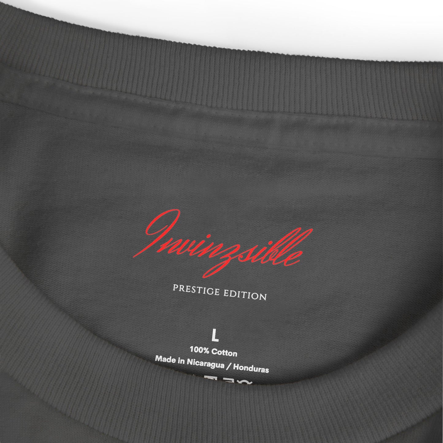 NEW Men's I N V I N Z S I B L E Faded Black PREISTIGE EDITION T-Shirt - I N V I N Z S I B L E