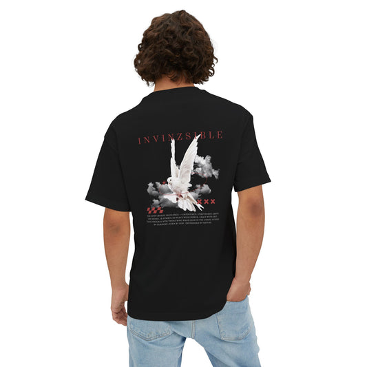 New Arrival Men's I N V I N Z S I B L E Oversized Tee with Artistic Design - I N V I N Z S I B L E 