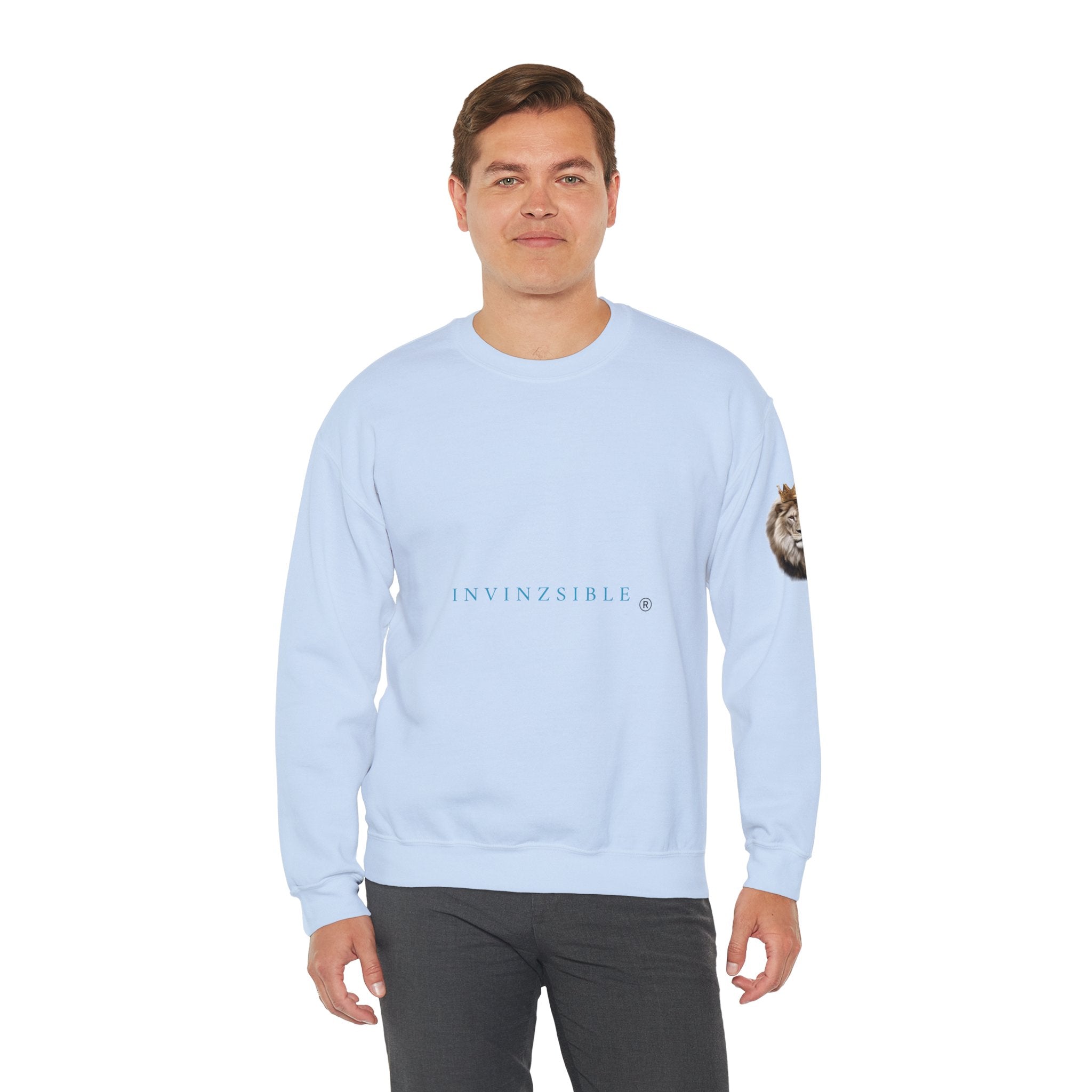 NEW COLLECTION I N V I N Z S I B L E Unisex Crewneck Sweatshirt Light Blue - I N V I N Z S I B L E 