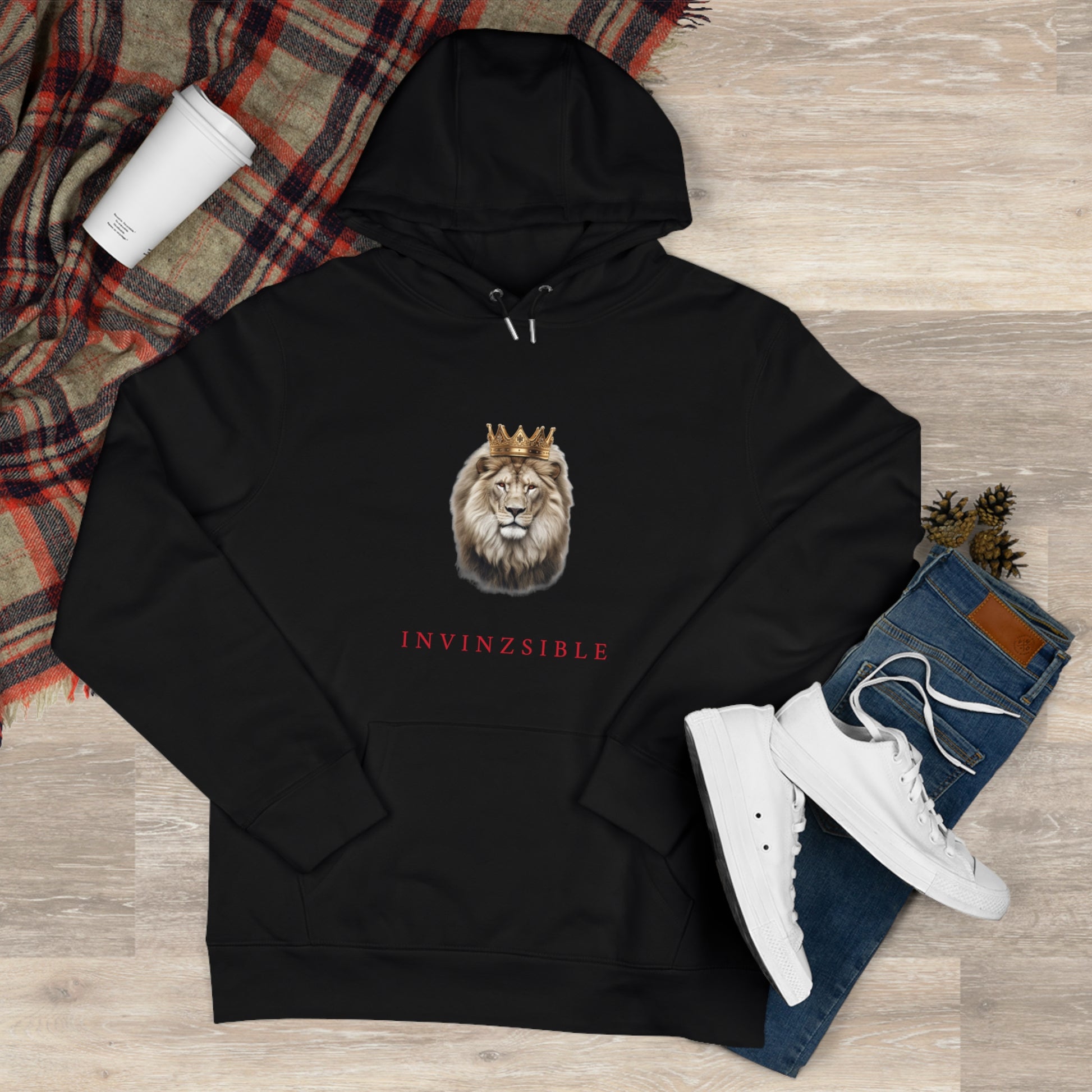 NEW LION COLLECTION Men's King Hooded Sweatshirt - I N V I N Z S I B L E 