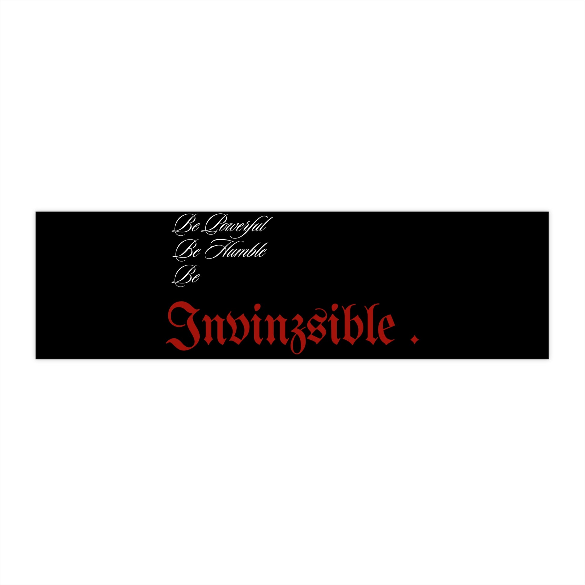 NEW  I N V I N Z S I B L E  Bumper Sticker - I N V I N Z S I B L E 
