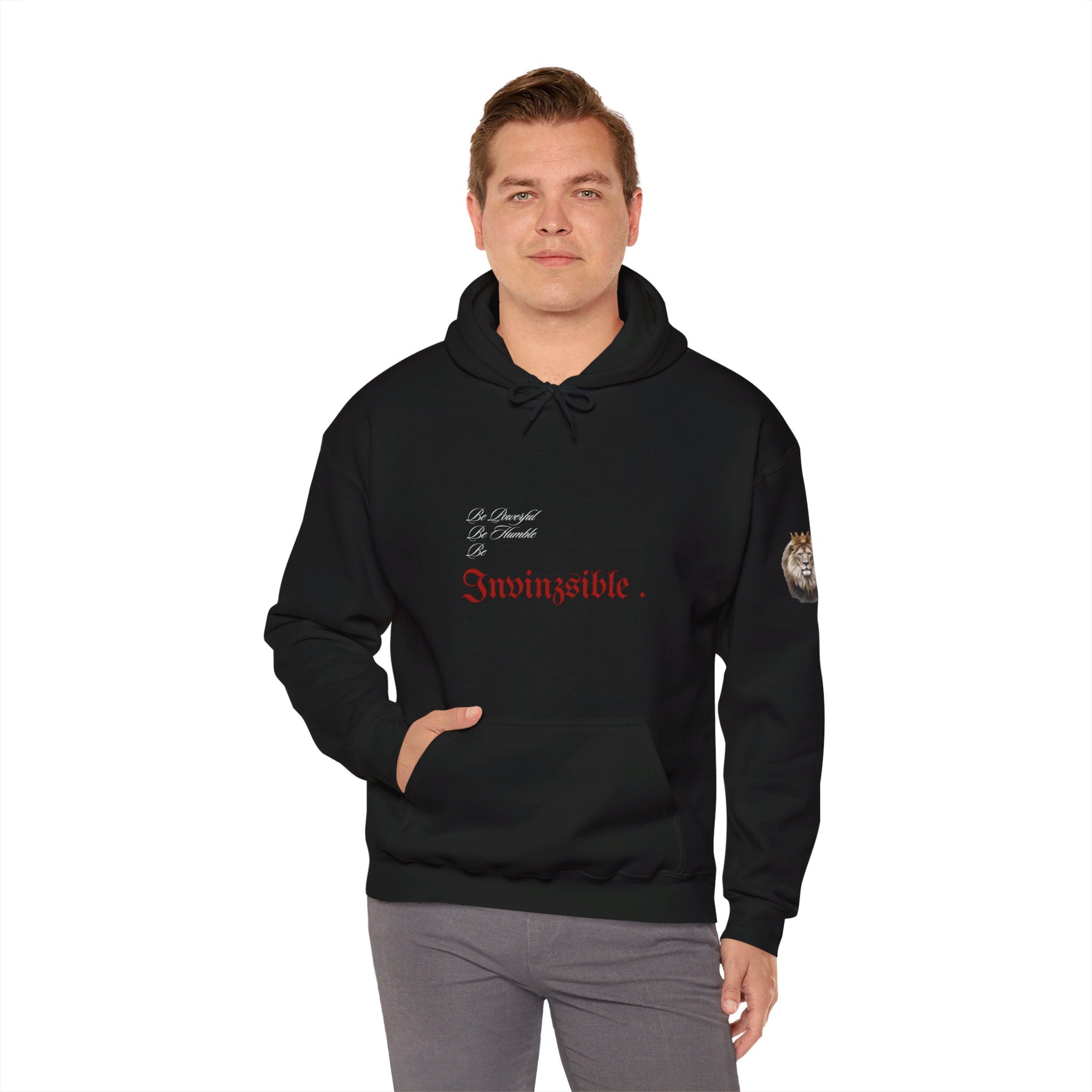 NEW ARRIVAL I N V I N Z S I B L E Men’s Hooded Sweatshirt Black - I N V I N Z S I B L E 