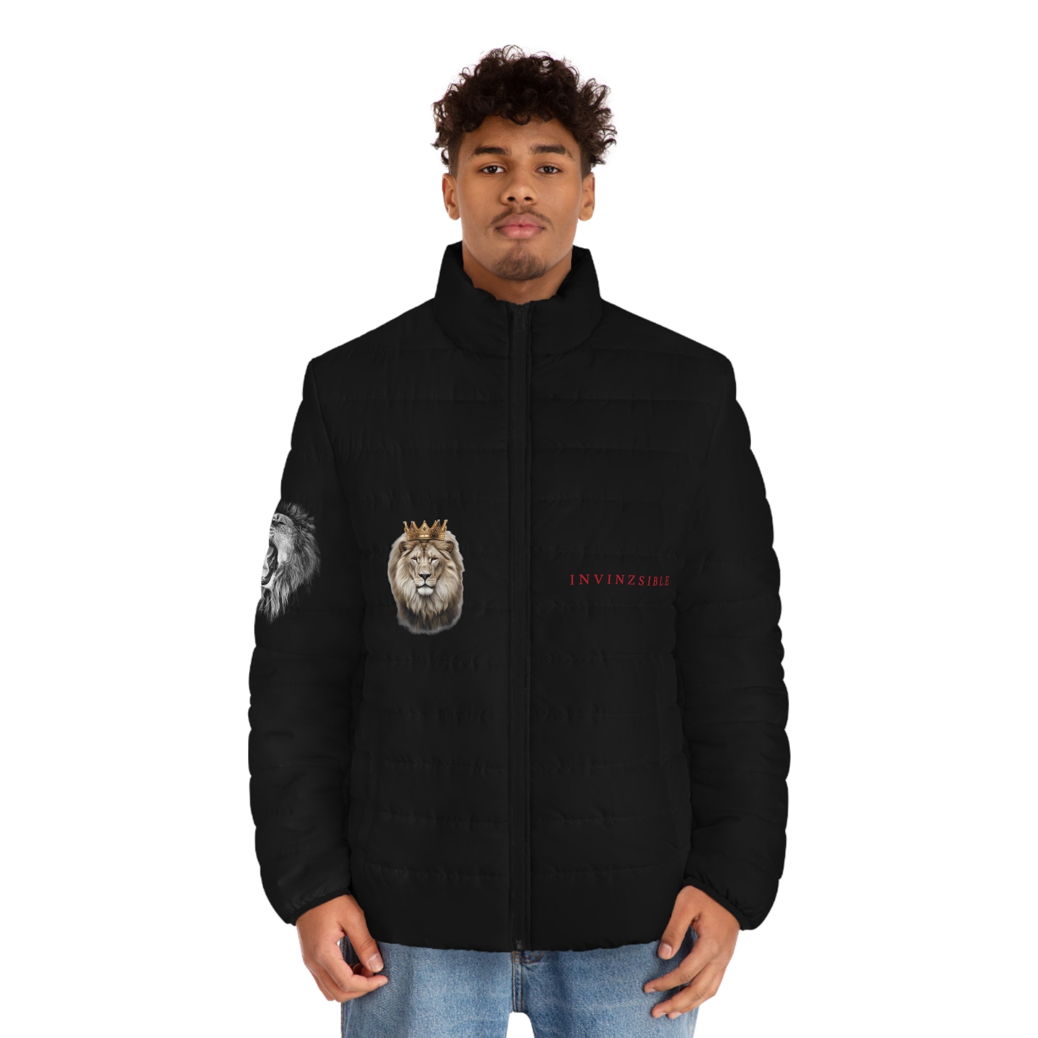 NEW LION I N V I N Z S I B L E Men's Puffer Jacket Black Edition - I N V I N Z S I B L E 